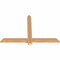 Ekena Millwork Eugene Smooth Timber Gable Bracket, Western Red Cedar, 48"W x 32"H x 1 1/2"D x 3 1/2"F, 16/12 Pitch GBW048X32X0204EUG00SWR - alternate 5